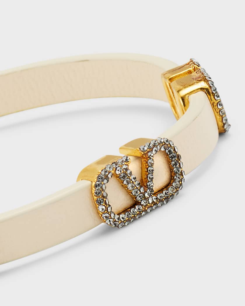 Valentino Vlogo Signature Leather Bracelet