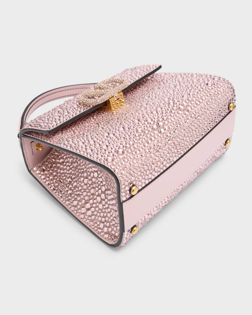 VSLING Mini Crystal-Embellished Top-Handle Bag