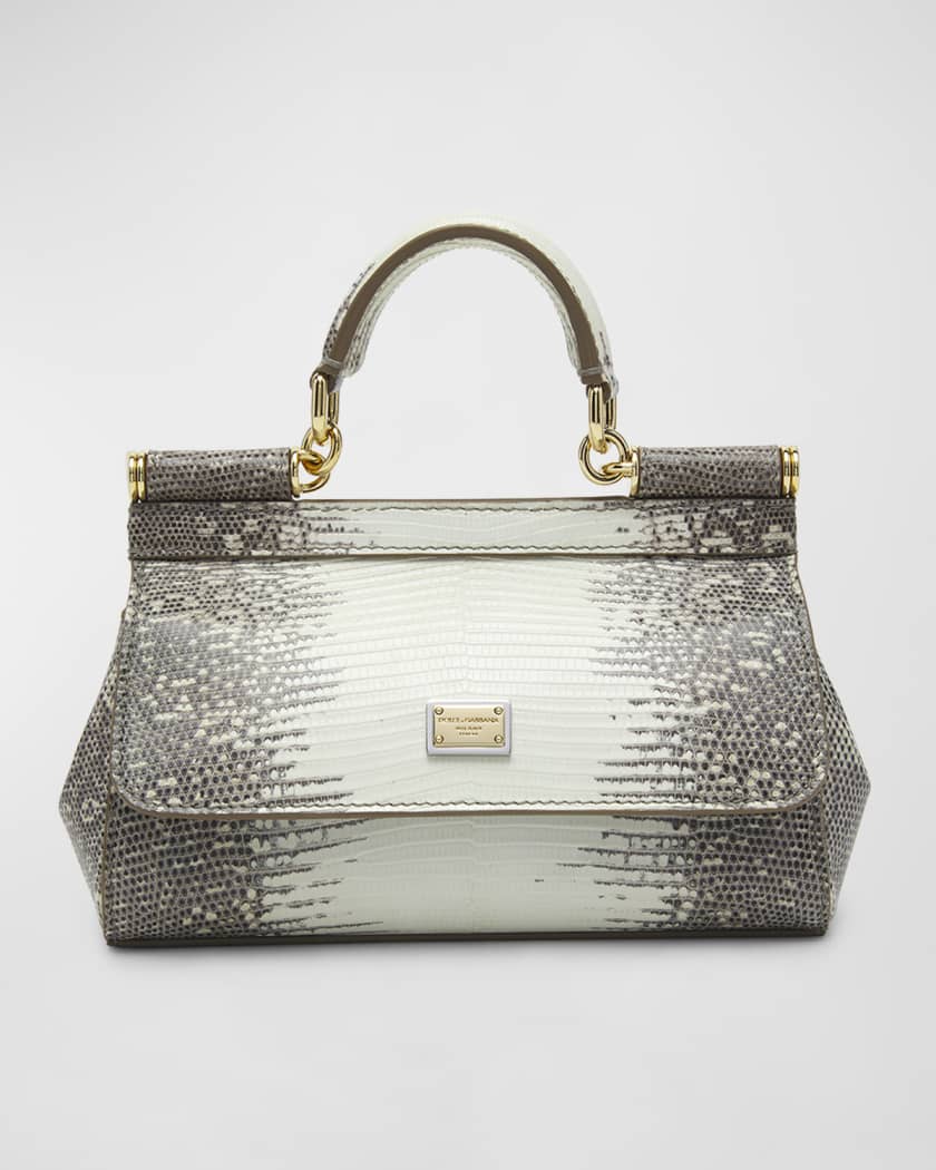 Dolce & Gabbana Sicily Small Leather Bag in White