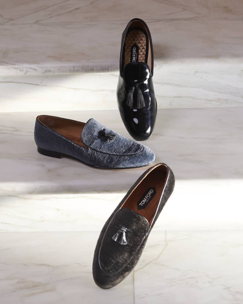 Tom Ford Bow-trimmed Patent-leather Loafers in Black for Men