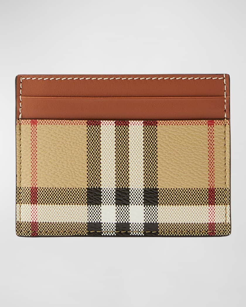 Burberry Check Wallet in Black - Burberry