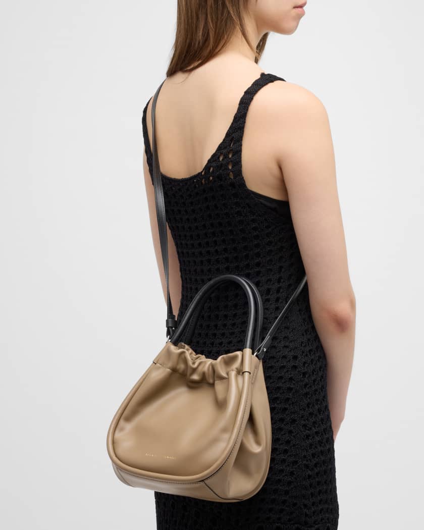 L RUCHED TOTE - SMOOTH CALF