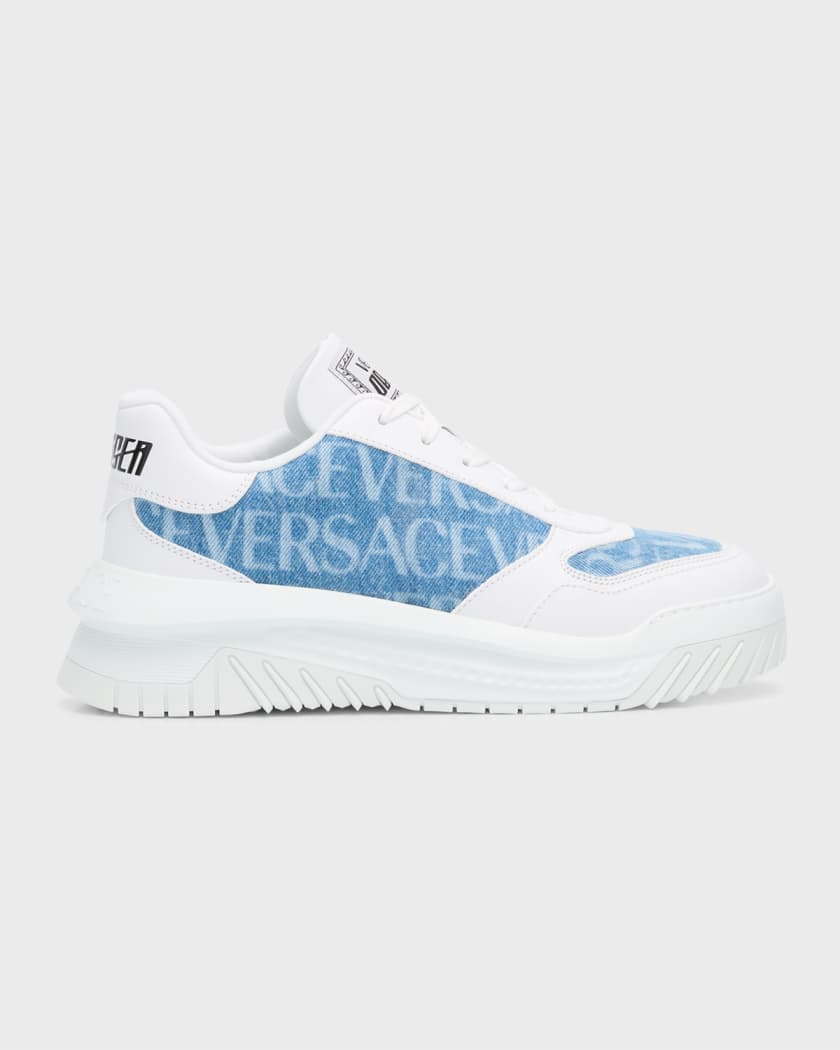 Versace Chain Reaction Sneakers in Blue for Men