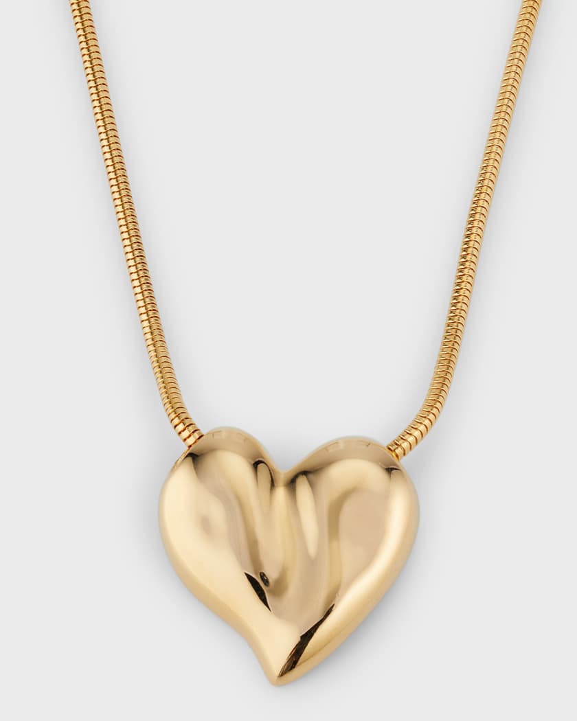 Ben-Amun Heart Locket Necklace Gold