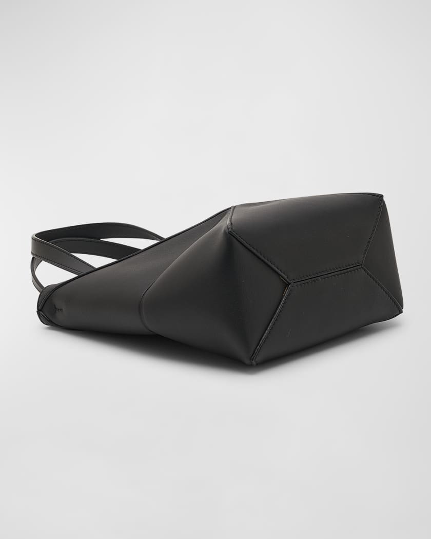 Puzzle Fold Mini Tote Bag in Shiny Leather