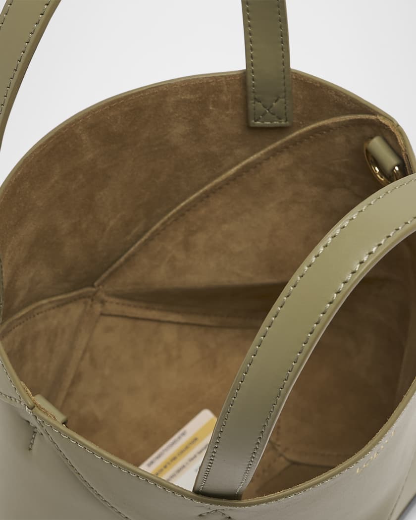 Puzzle Fold Mini Tote Bag in Shiny Leather