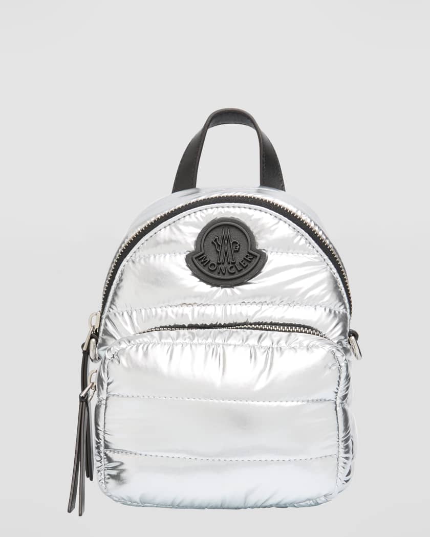 Moncler Silver Leather Mini Dauphine Backpack