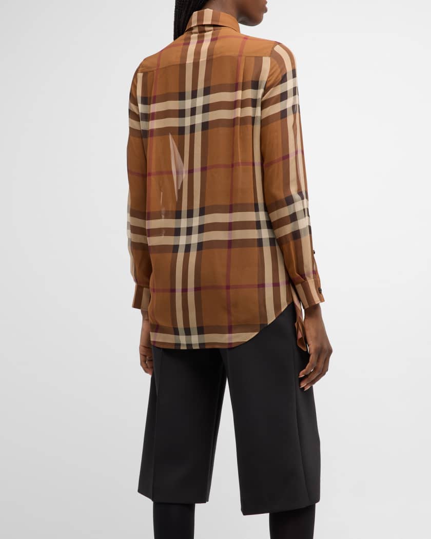 Burberry rainbow vintage check cotton hot sale shirt
