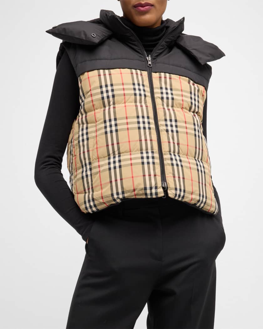 Burberry Vintage Check Puffer Short Jacket