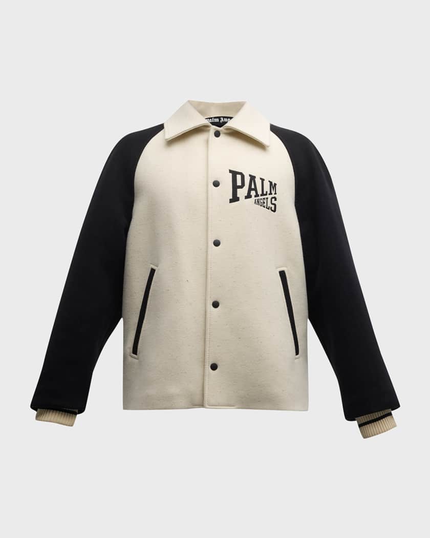 Palm Angels Men's PA Monogram Classic Varsity Jacket