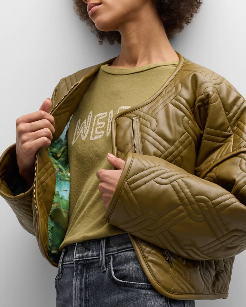 Mother Women's Underliner Faux Leather Jacket