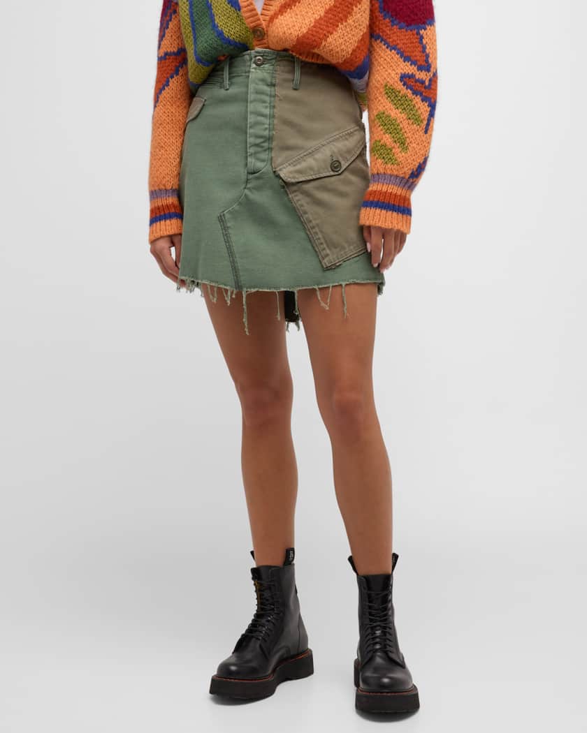 Mother The G.I. Jane Mini Skirt | Green | Size 27 | Shopbop