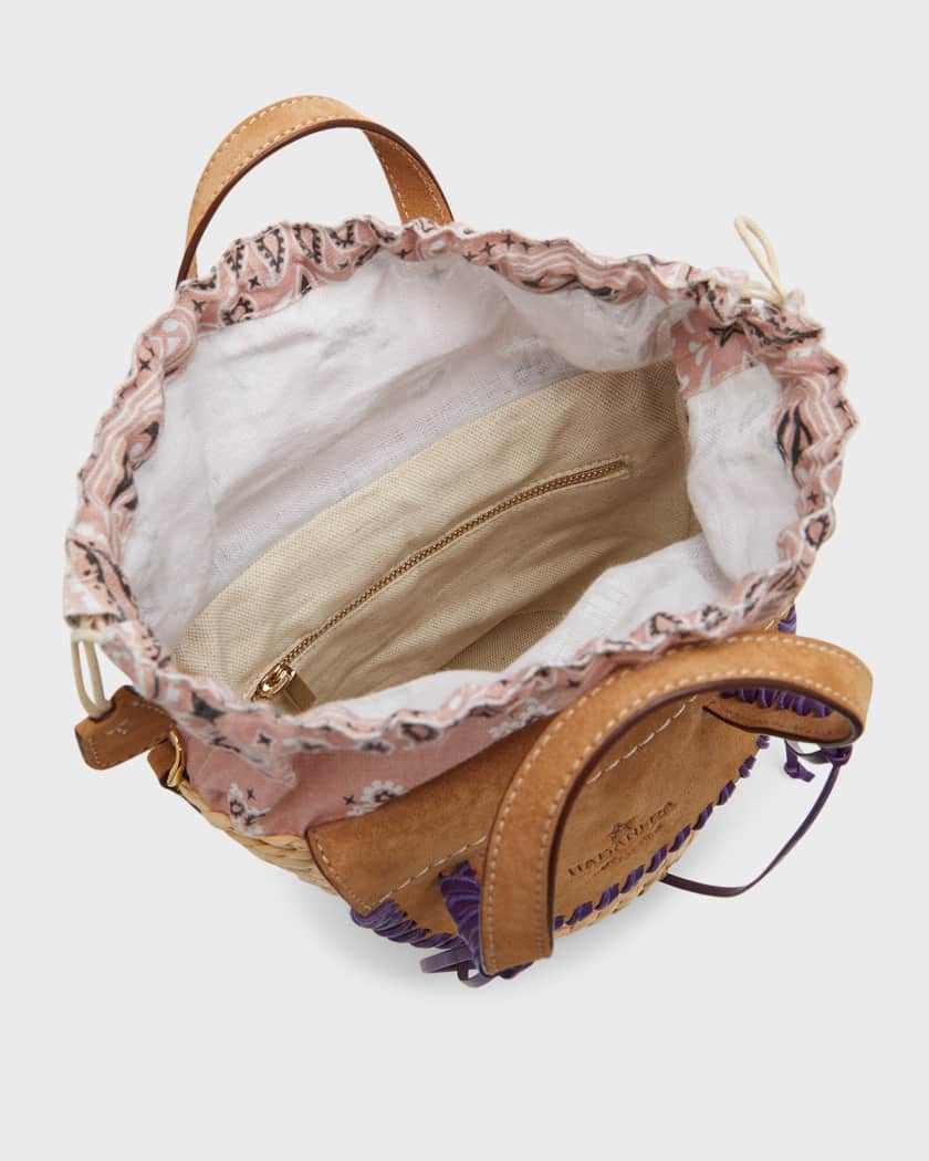 Arossgirl x Cuba Lab Habanera Baby Fringe Straw Top-Handle Bag, Off White Fringes, Women's, Handbags & Purses Tote Bags & Totes