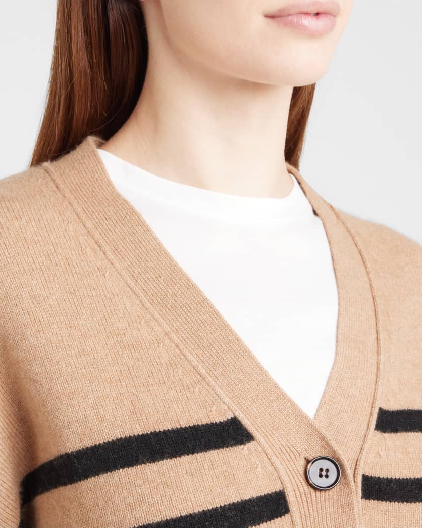 Burberry striped cardigan best sale