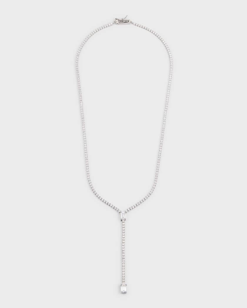 Golconda by Kenneth Jay Lane Mixed Cut Cubic Zirconia Y Drop