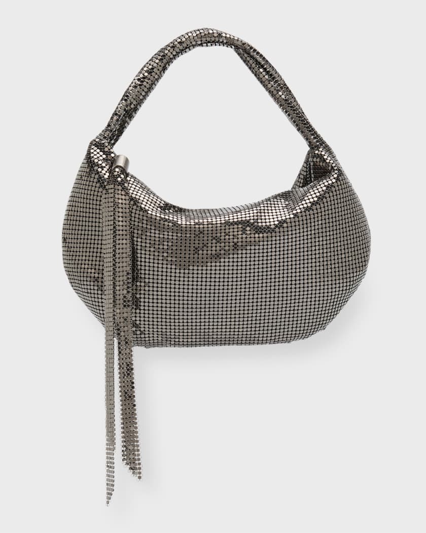 Whiting & Davis Marisol Twisted Brass Hobo Bag