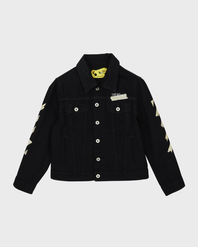 Off white denim clearance jacket yellow tape