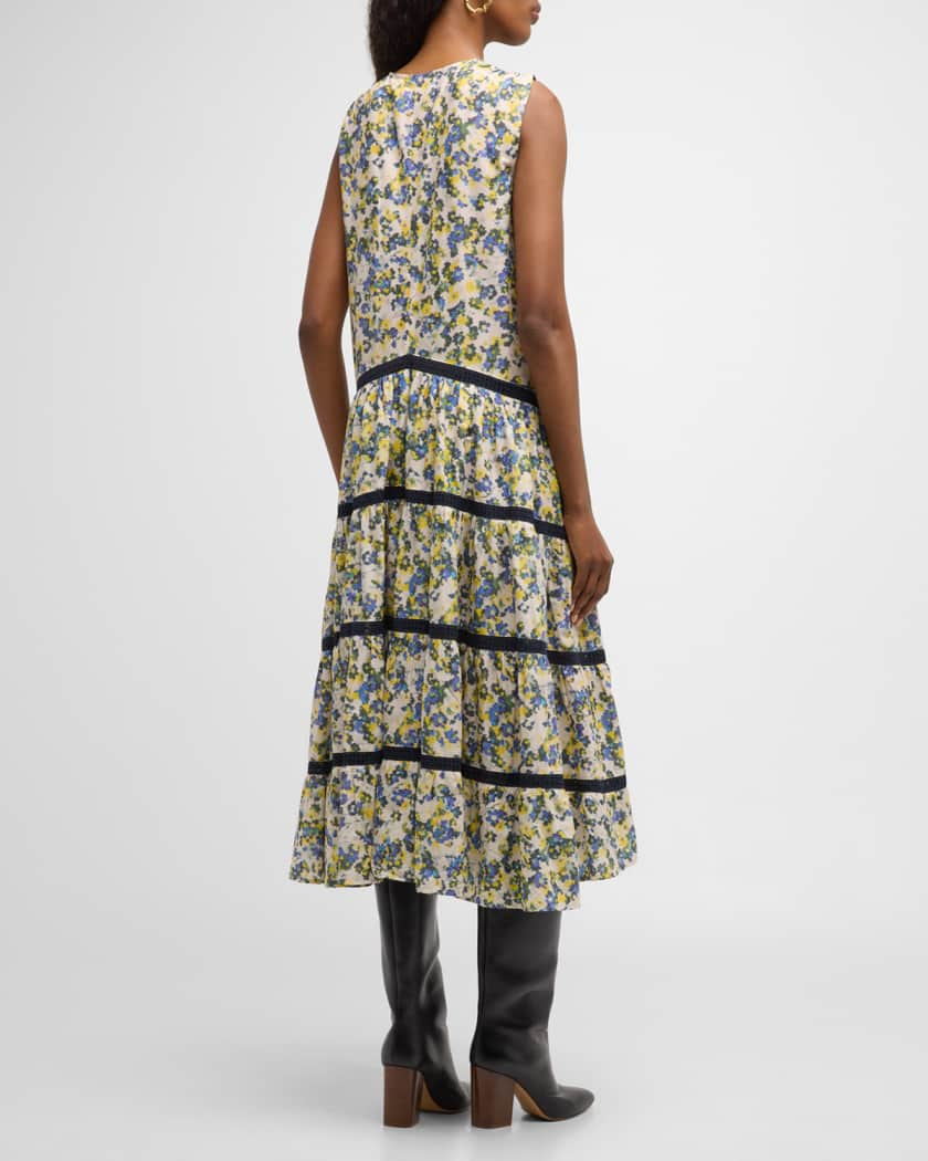 Wallis Tiered Floral-Print Midi Dress