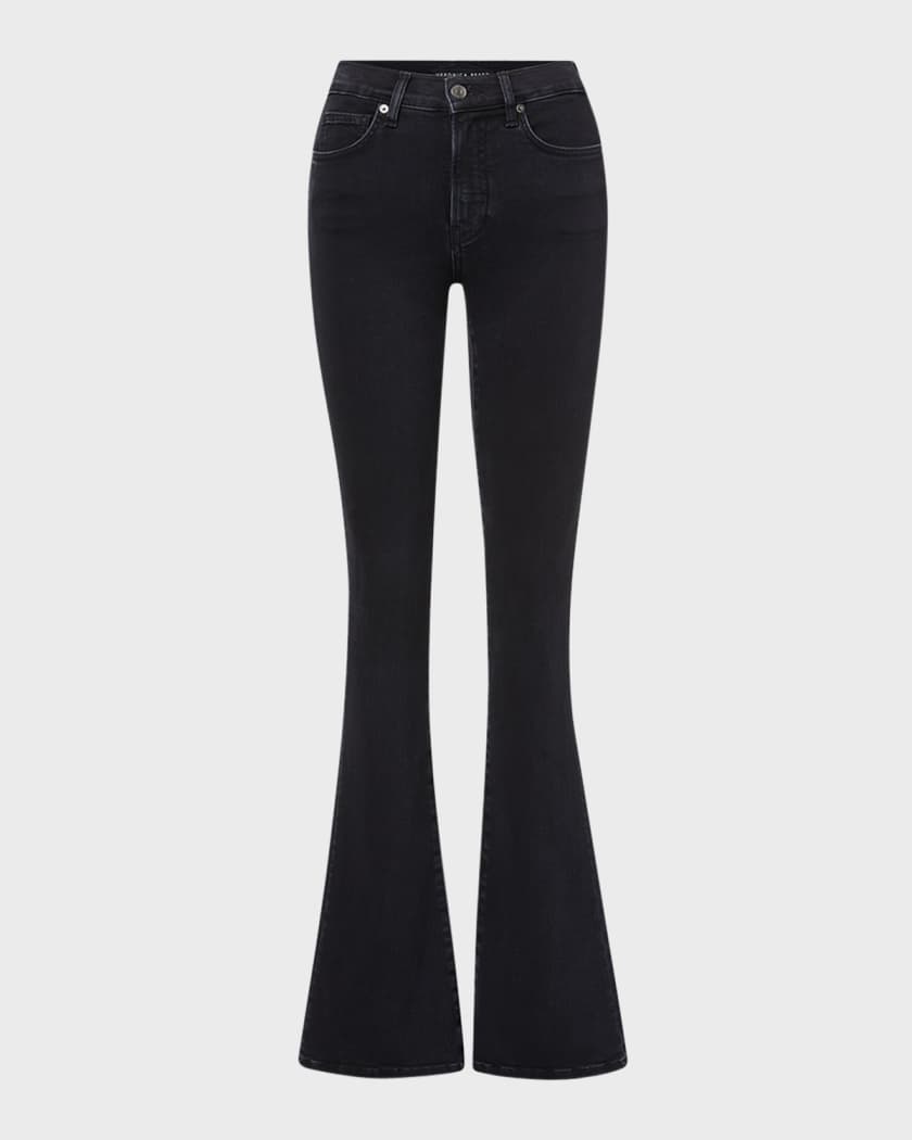 Black Slim Fit Flare Jeans