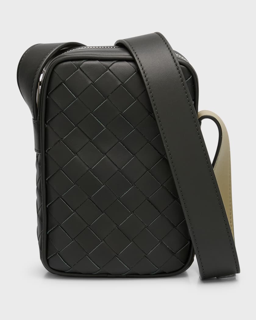 Bottega Veneta Men s Mini Intrecciato Leather Crossbody Bag