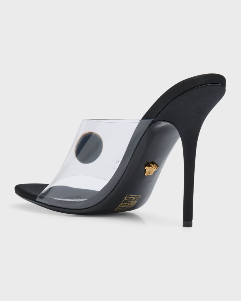 Versace clear mules clearance
