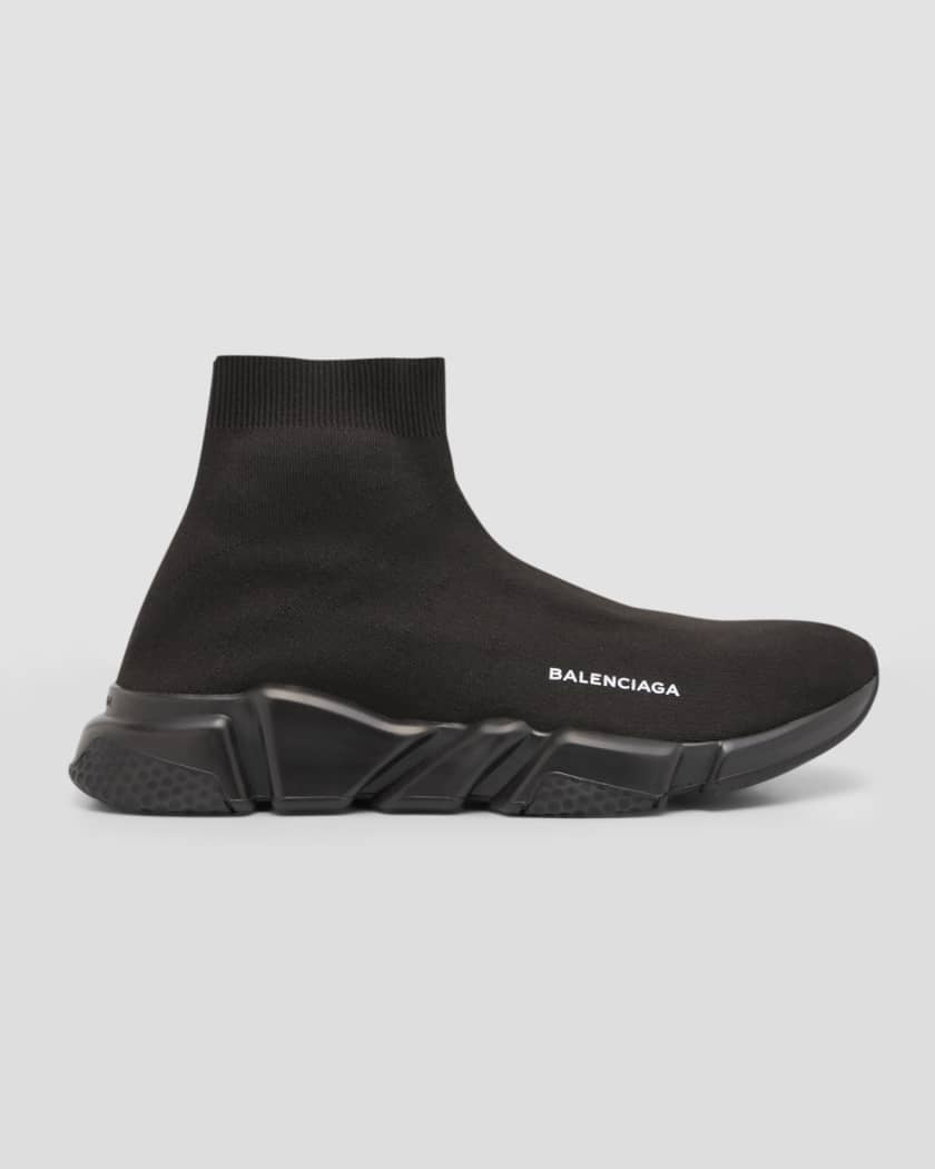 Balenciaga Sneakers mid top leather black mesh blue online shopping 