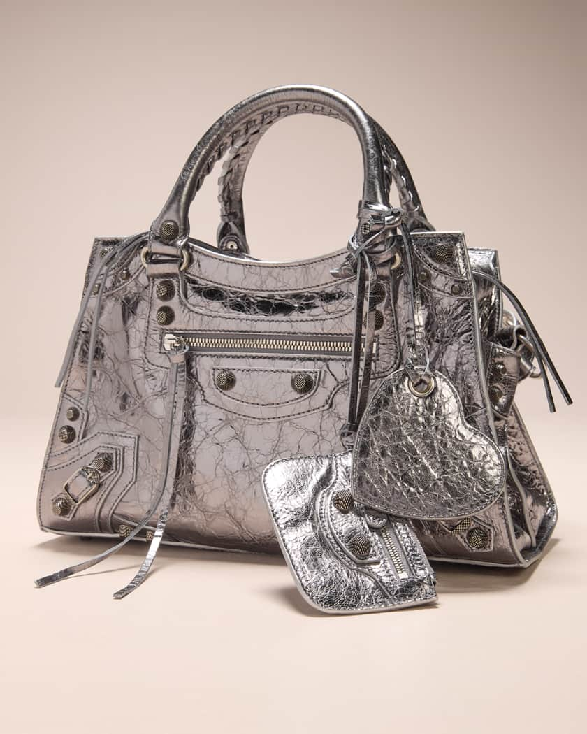 Balenciaga city silver metallic mini bag  Balenciaga bag mini, Balenciaga  mini city bag, Balenciaga bag