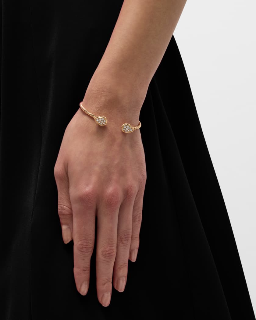 Serpent Boh me 18K Pink Gold 2 Motif Diamond Bracelet