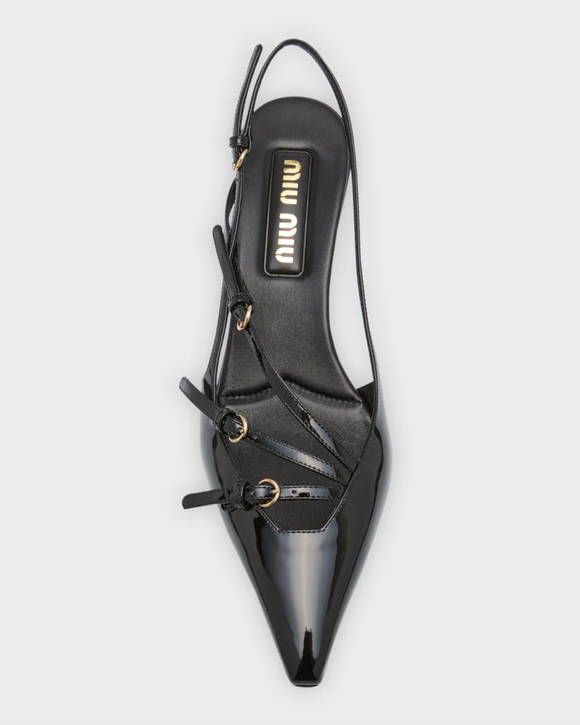 Miu miu gingham slingbacks top