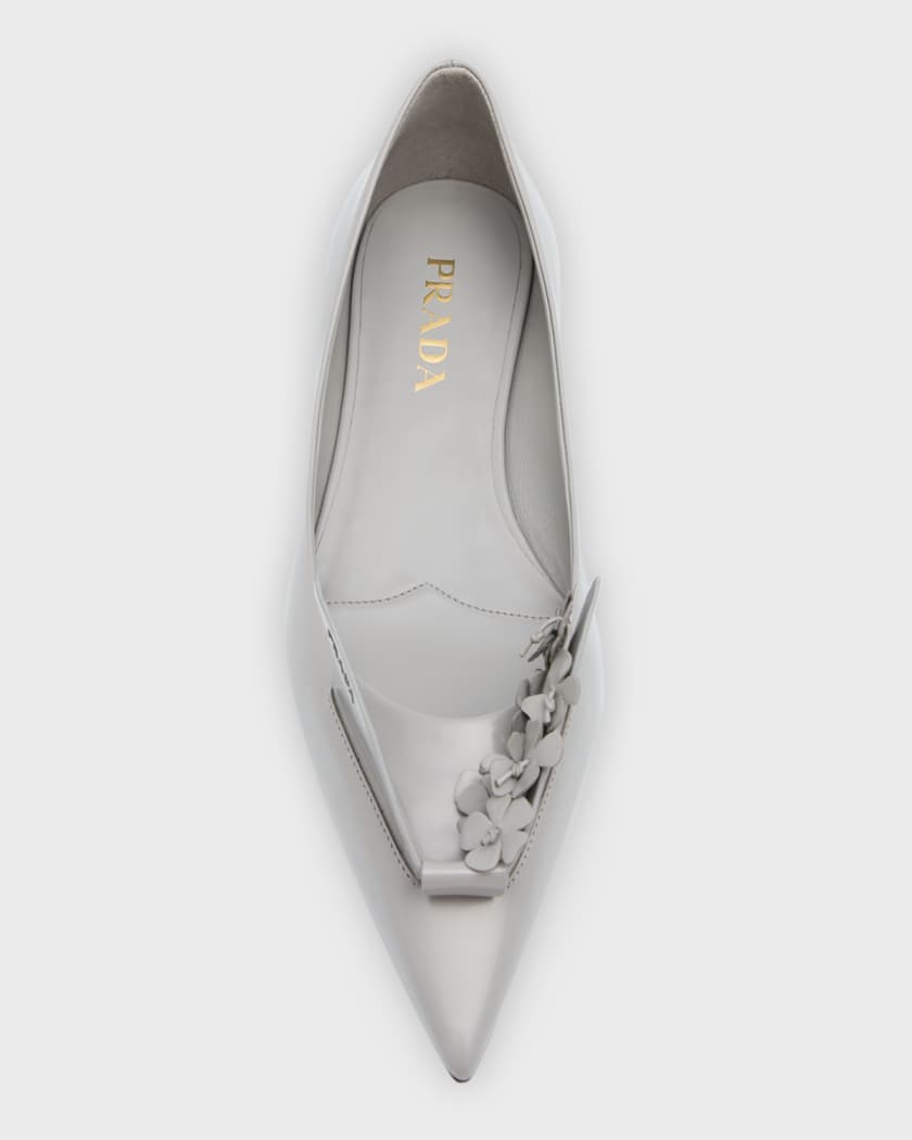 Prada pointy outlet toe flat