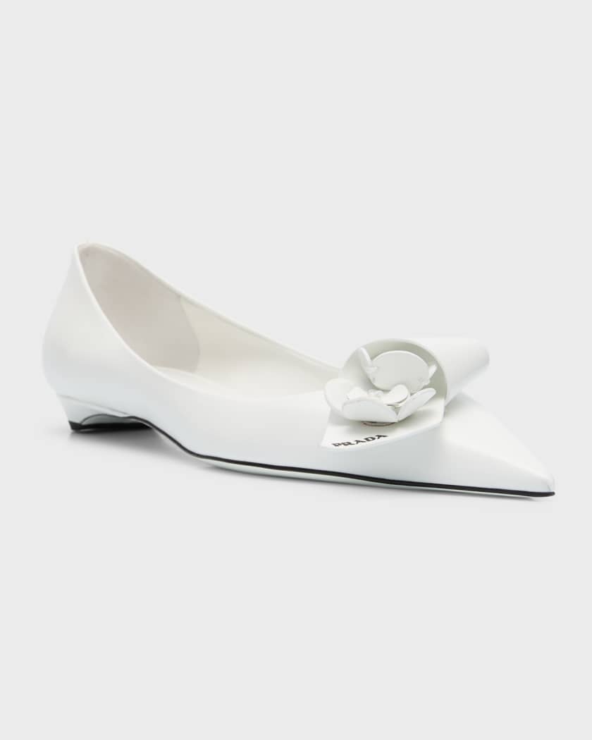 Prada leather flats clearance
