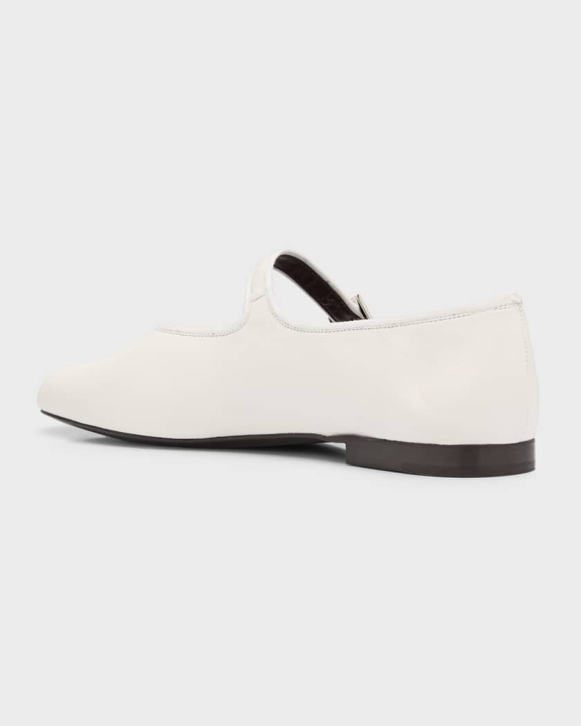THE ROW Boheme Leather Mary Jane Ballerina Flats Neiman Marcus