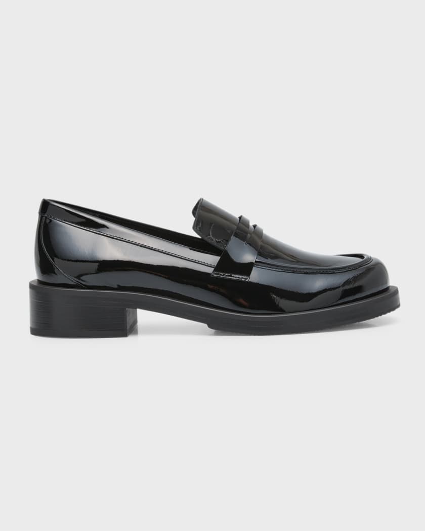 Stuart weitzman patent leather loafers deals