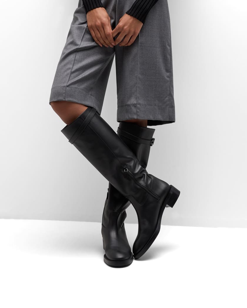 Stuart Weitzman Maverick Knee-High Leather Boot | Neiman Marcus