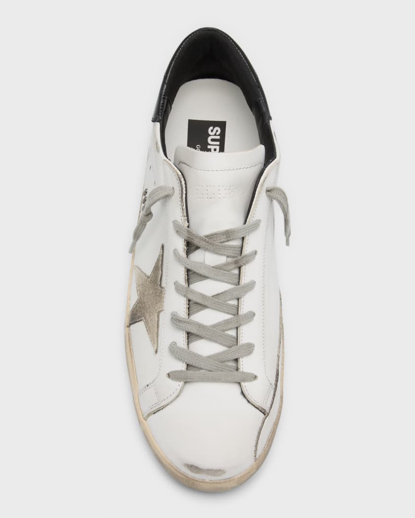 Golden goose superstar tonal leather sneakers top
