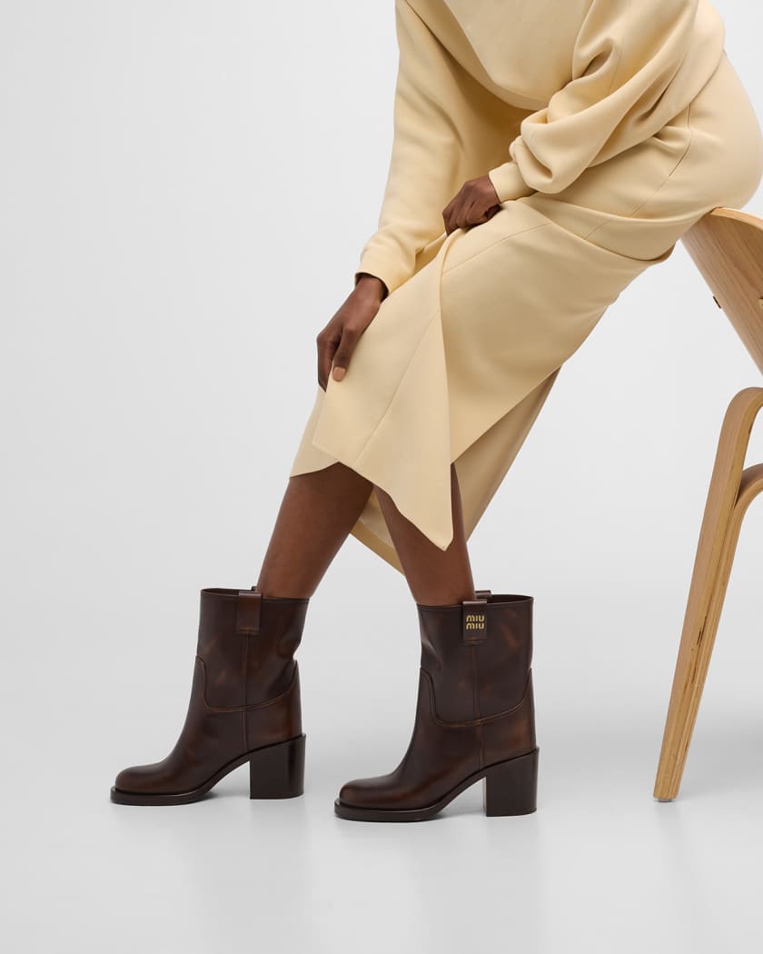 Moto bootie heel sale