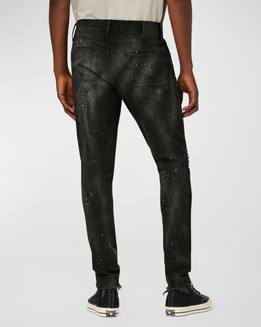 Men s Zack Paint Splattered Skinny Jeans