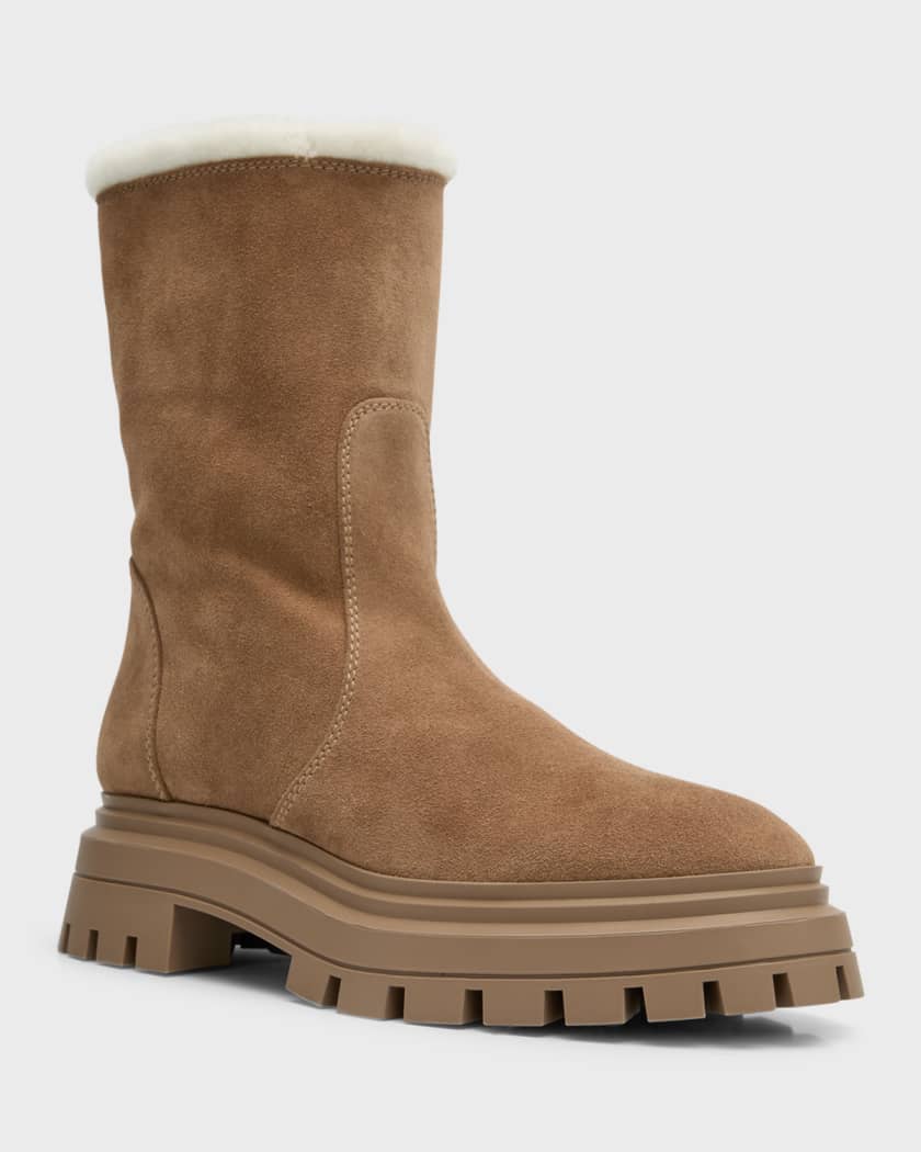 Stuart weitzman snug suede kitten heel booties on sale