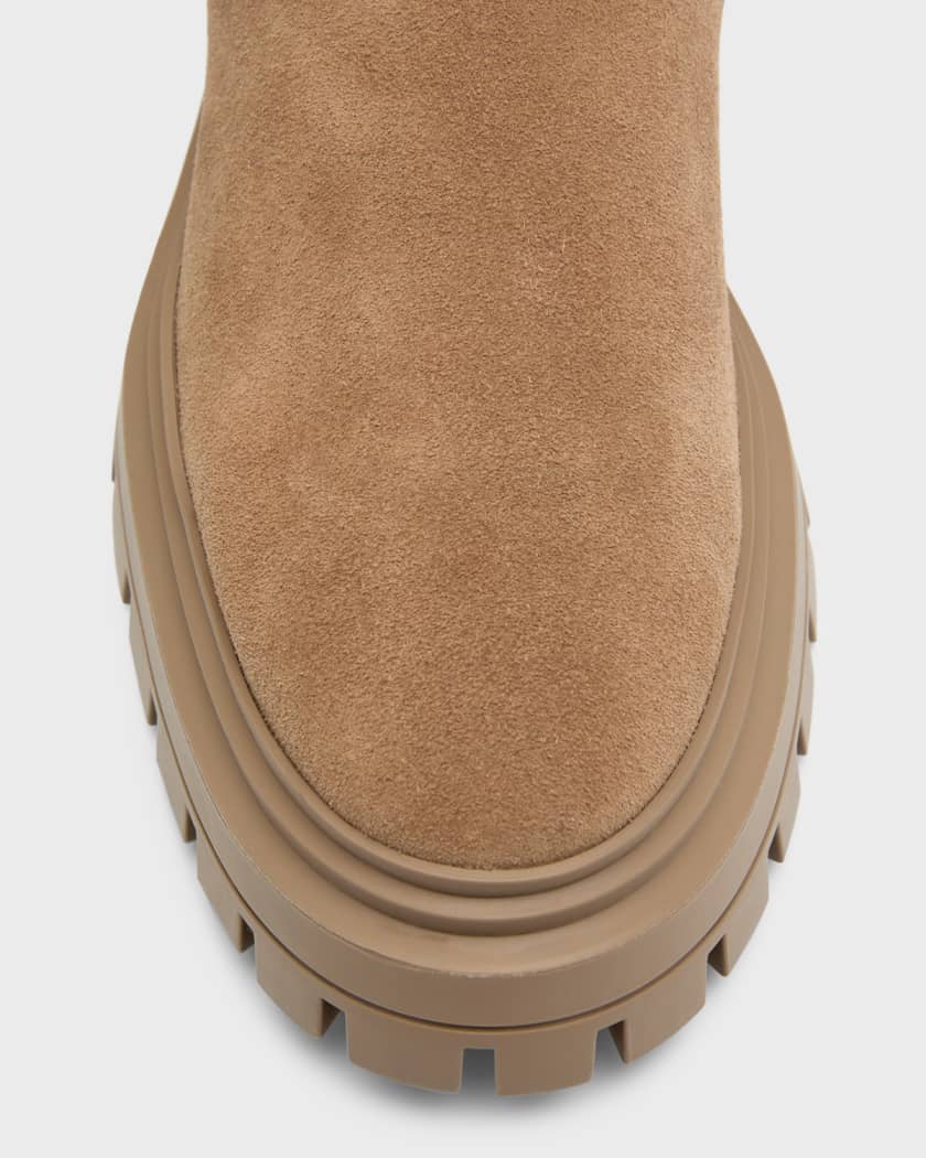 Stuart weitzman snug suede kitten heel booties sales