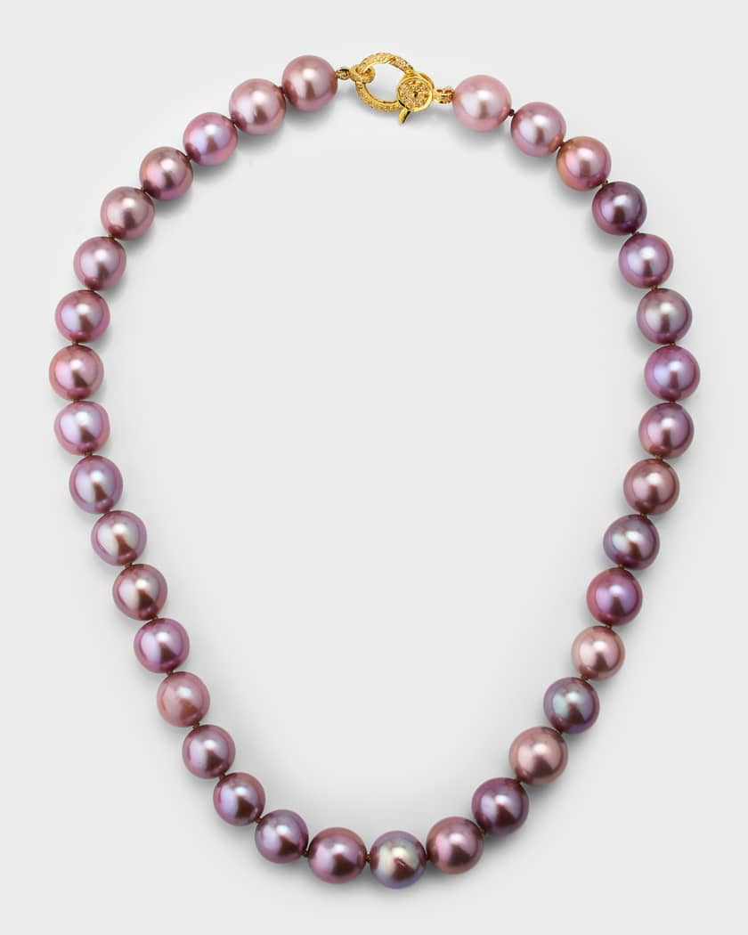 18 Pink Edison Freshwater 10-12mm Pearl Necklace