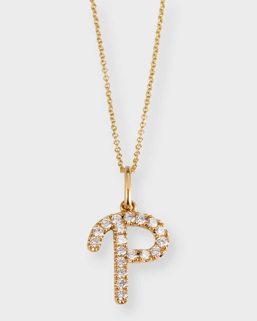Sydney Evan 14k Diamond Pave Initial Necklace Neiman Marcus