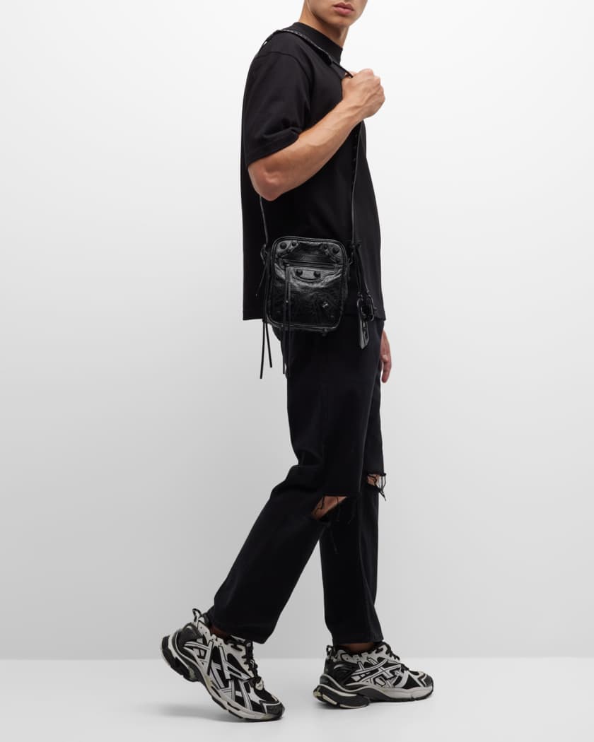 Balenciaga Men's Le Cagole Leather Cross-body Bag