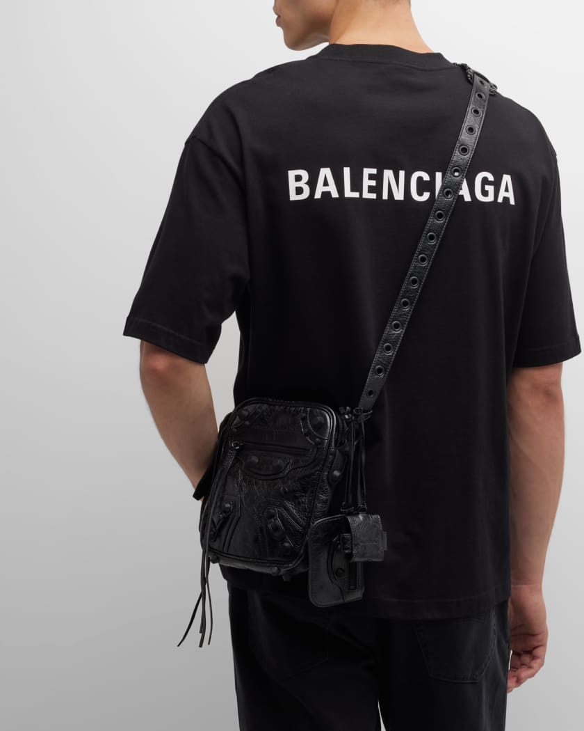 Balenciaga Men's Le Cagole Leather Cross-body Bag