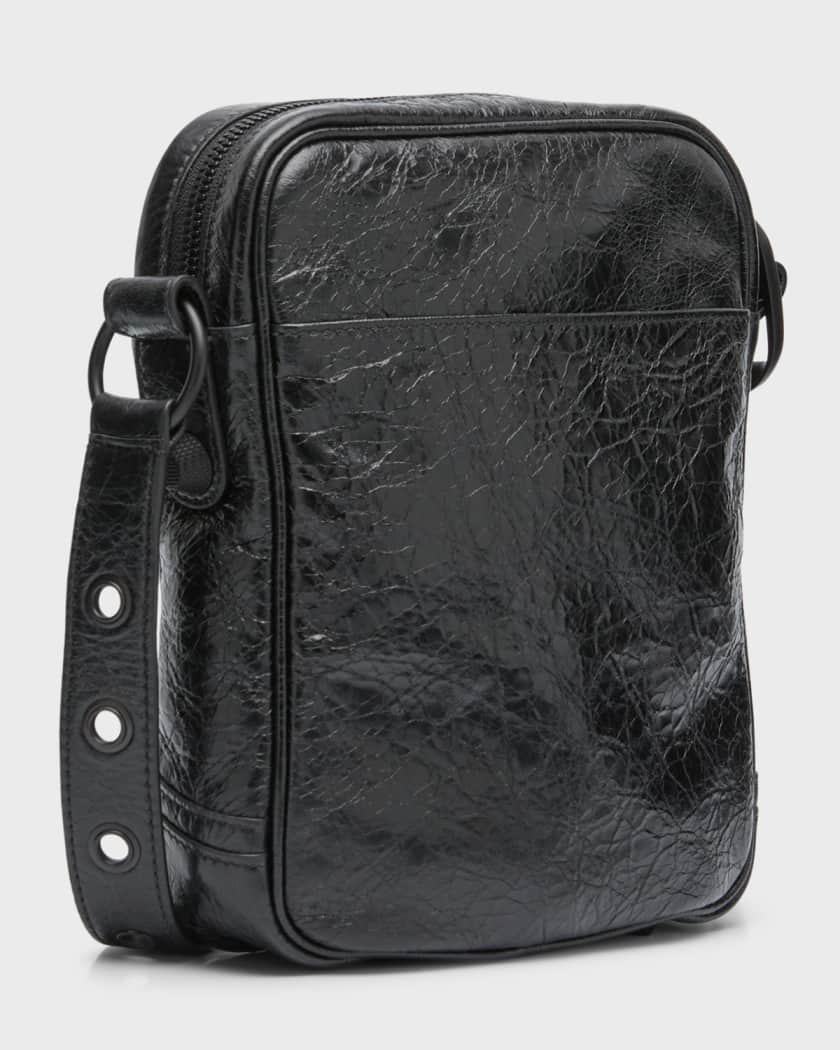 Black leather cross bag deals