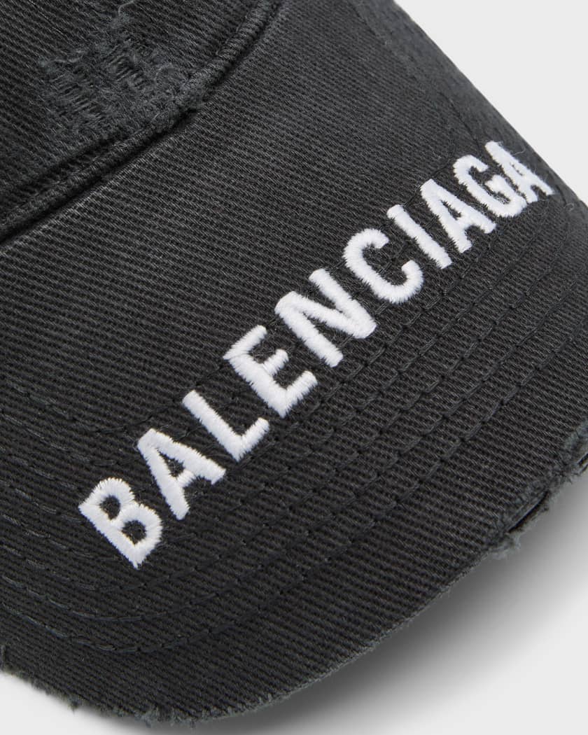 Balenciaga Balenciaga Distressed Denim Baseball Cap | Neiman Marcus