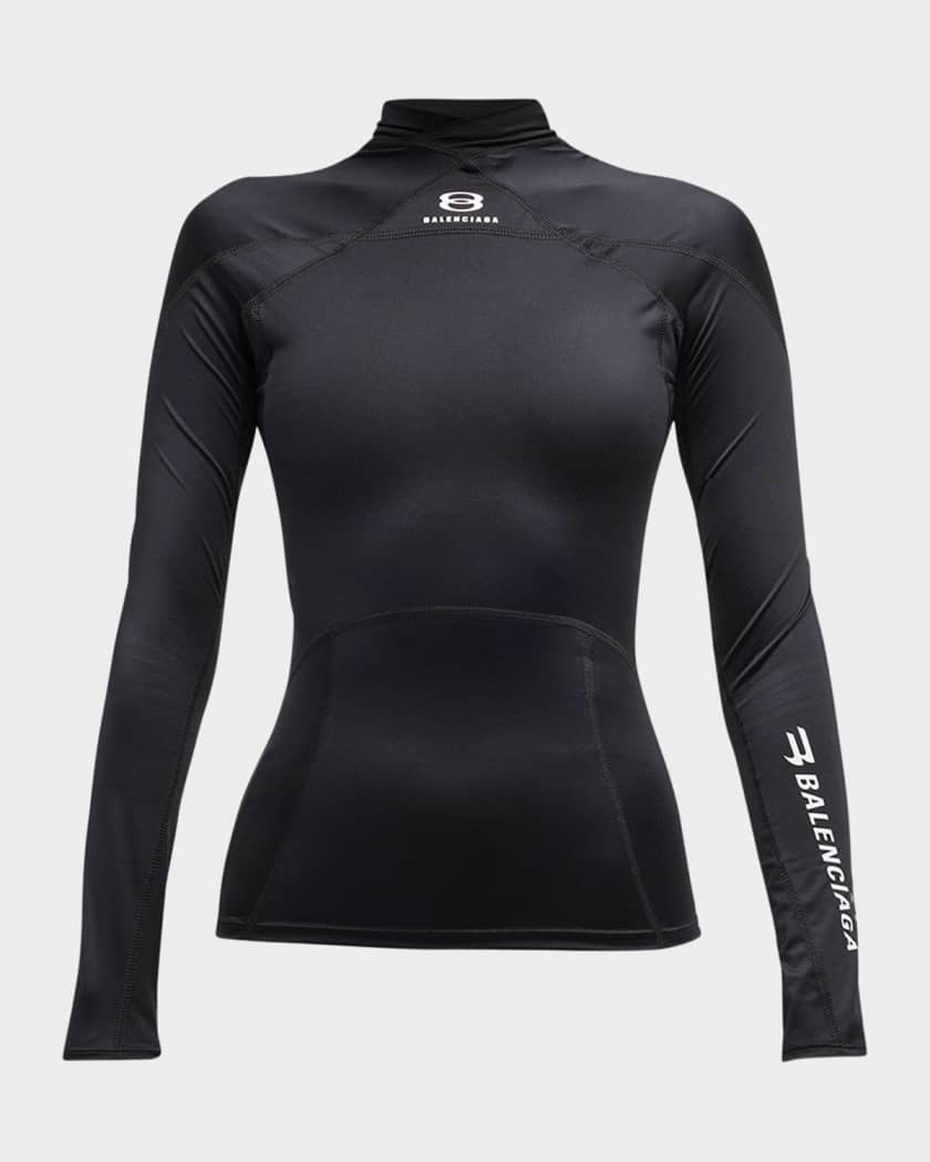 Sporty Women's Rashguard. Long Sleeved Gym Top. Activewear Top