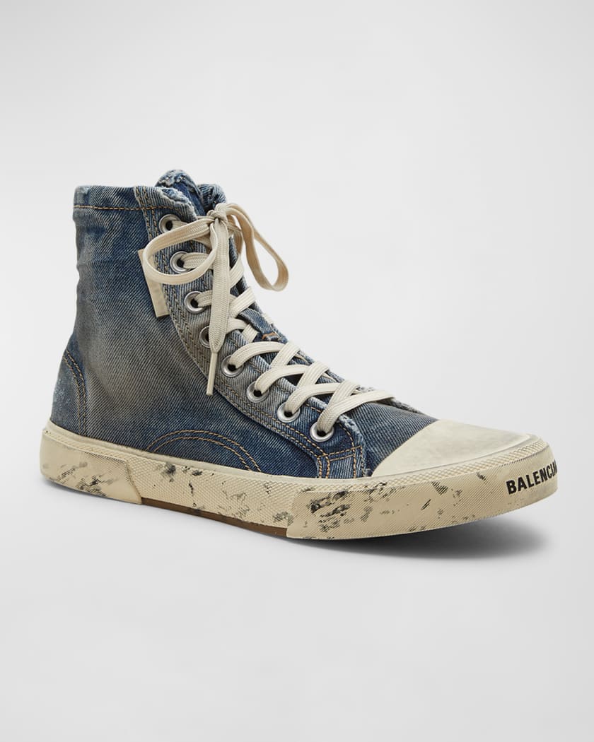Men s Paris Denim High Top Sneakers
