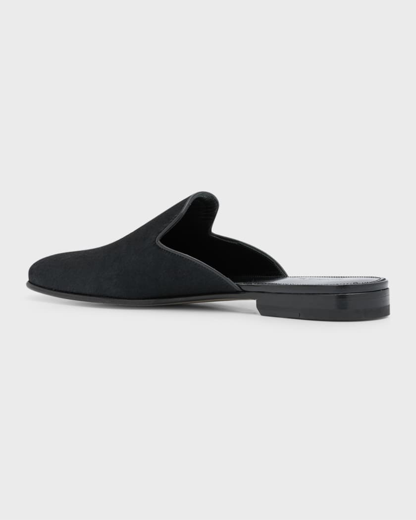 Men s Mario Calf Hair Mule Slippers