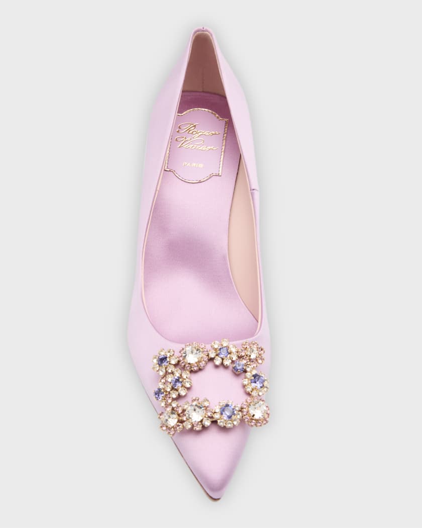 Roger vivier flower strass flats 2025