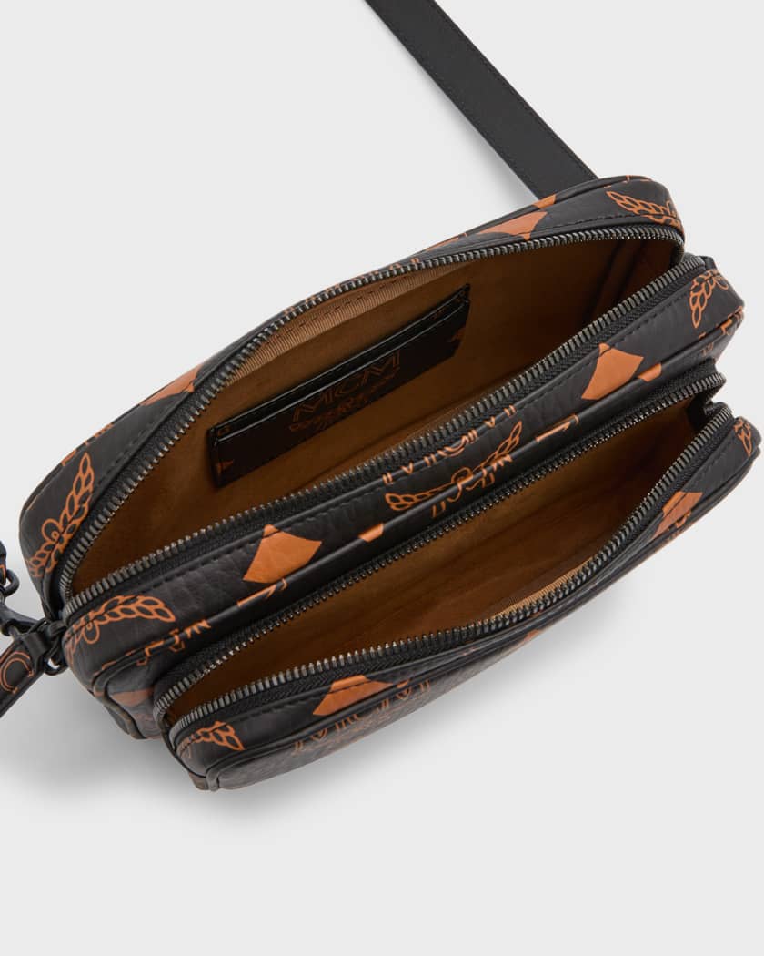 MCM Monogram Print Sling Bag in Brown for Men